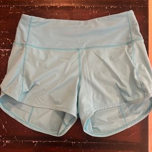 Blue speed up lulu lemon shorts